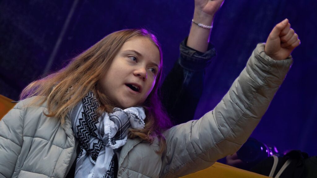 Greta Thunberg's Amsterdam Speech Interrupted by Pro-Palestinian Protestors